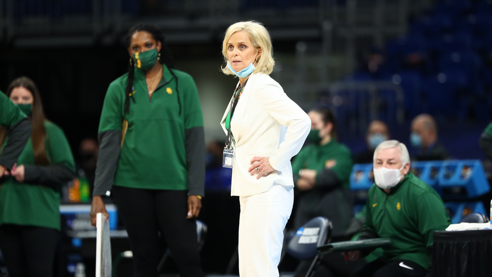 Awakened warrior or Maga darling? Most likely, Kim Mulkey is indifferent.